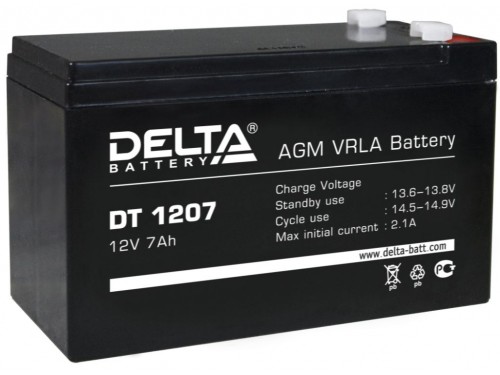 Аккумулятор 12 V 7,0 Ah Delta 1207