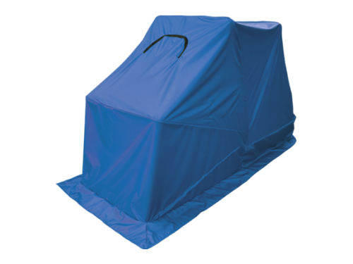 Мобильная палатка для зимней рыбалки на санях